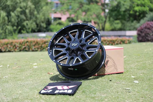 TW Cross Gloss Black Wheel With Milled Accents 20x9 – view 2