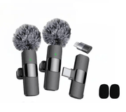 Microphone Dual Lapel Microphone for iPhone Ipad Android Pc – view 1