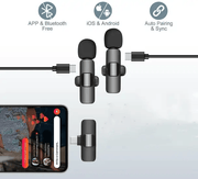 Microphone Dual Lapel Microphone for iPhone Ipad Android Pc – view 3