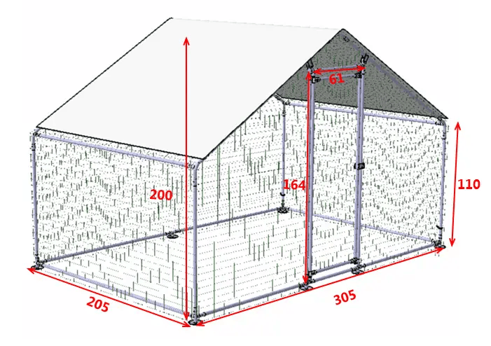 salelink.co.nz Unbranded Chicken Coop Run 3x2x2M Chicken Coop Run 3x2x2M | Action Outdoors NZ