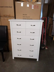 BroDeals Tallboy Patty 8 Drawers Tallboy - White Patty 8 Drawers Tallboy - White