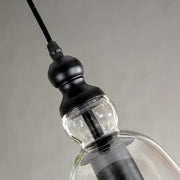 Clear Glass Bell Pendant Light With Edison Bulb Ceiling Lamp – view 5