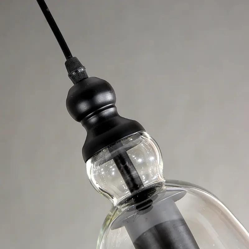 Clear Glass Bell Pendant Light With Edison Bulb Ceiling Lamp – view 5