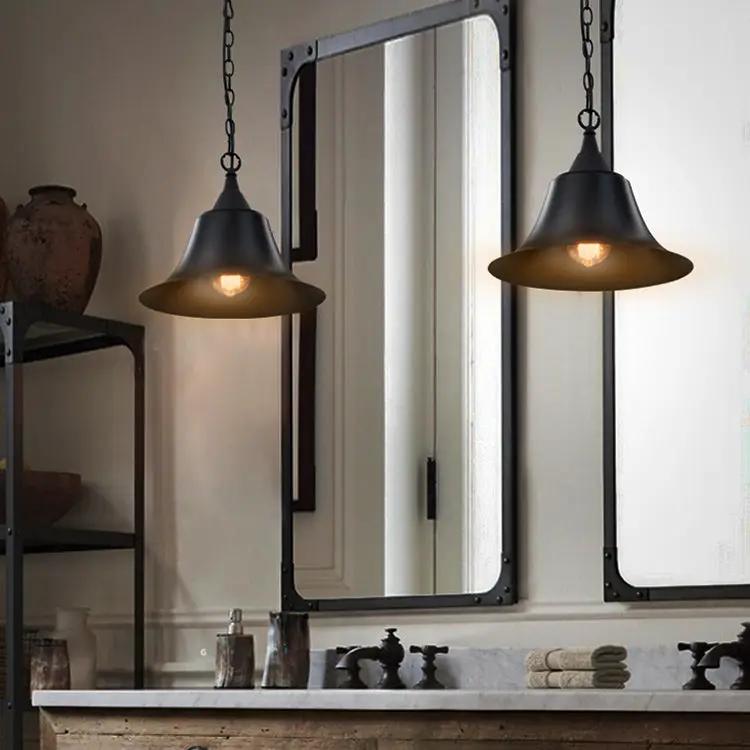 Industrial Pendant Light Hanging Ceiling Lamp Metal Black – view 2