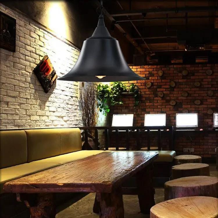 Industrial Pendant Light Hanging Ceiling Lamp Metal Black – view 4