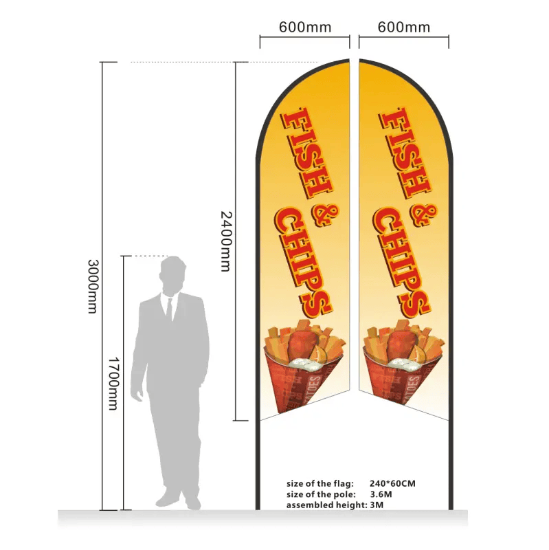 dealonline.co.nz dealonline.co.nz Fish & Chips Double sided print Flag Fish & Chips Double sided print Flag
