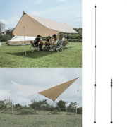 salelink.co.nz Unbranded 2PCS Camping Tarp Poles Two Pcs Aluminum Camping Tarp Poles Telescoping
