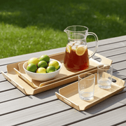 Nest & Stem Homewares Serving Trays Frankly Cotton Bamboo Serving Tray Frankly Cotton Bamboo Serving Tray