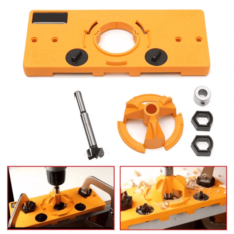 Concealed 35mm Cup Style Hinge Jig Boring Hole Drill Guide with Drill Bit Wood – view 2