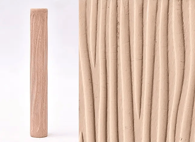 Textured Roller for Clay Pottery - Wood Embossed Rod Clay Pottery Sculpture Tools – view 5