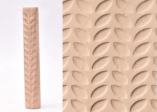 Textured Roller for Clay Pottery - Wood Embossed Rod Clay Pottery Sculpture Tools – view 6