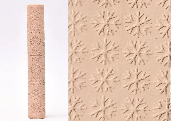 Textured Roller for Clay Pottery - Wood Embossed Rod Clay Pottery Sculpture Tools – view 7