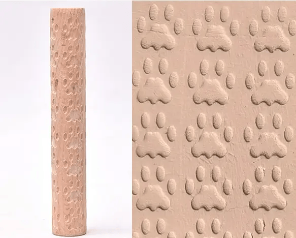 Textured Roller for Clay Pottery - Wood Embossed Rod Clay Pottery Sculpture Tools – view 14