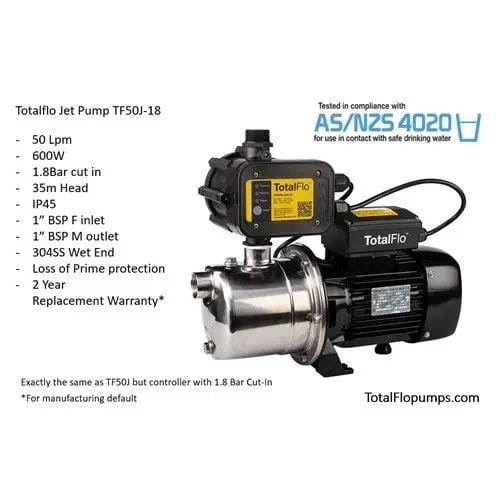 TotalFlo Jet Pressure Pump with Controller - Tank & Garden Boosting, TF40J-18 / TF50J-18 NZ – view 1