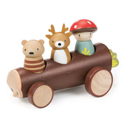 Curious Moonbeam Dolls, Dollhouses & Accessories Timber Taxi Log Car - Tender Leaf Toys | Wooden Toy NZ Timber Taxi Log Car - Tender Leaf Toys | Wooden Toy NZ