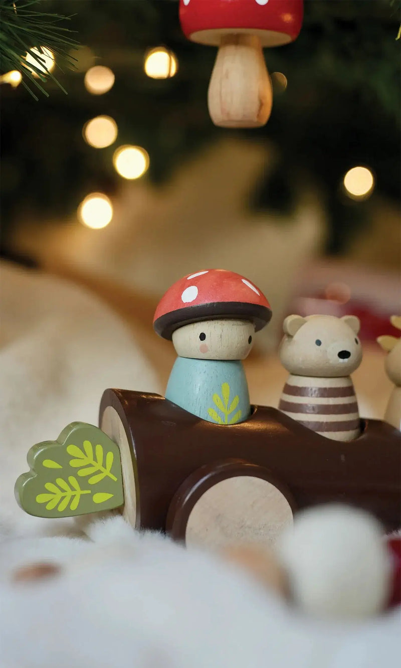 Curious Moonbeam Dolls, Dollhouses & Accessories Timber Taxi Log Car - Tender Leaf Toys | Wooden Toy NZ Timber Taxi Log Car - Tender Leaf Toys | Wooden Toy NZ