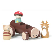 Curious Moonbeam Dolls, Dollhouses & Accessories Timber Taxi Log Car - Tender Leaf Toys | Wooden Toy NZ Timber Taxi Log Car - Tender Leaf Toys | Wooden Toy NZ