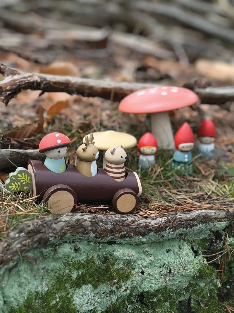 Curious Moonbeam Dolls, Dollhouses & Accessories Timber Taxi Log Car - Tender Leaf Toys | Wooden Toy NZ Timber Taxi Log Car - Tender Leaf Toys | Wooden Toy NZ
