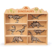 Curious Moonbeam Box Set Wooden Dinosaur Toy Set with Display Unit - Tender Leaf Toys Wooden Dinosaur Toy Set with Display Unit - Tender Leaf Toys