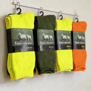 (12 Pairs) High Visible Safety Work Socks Cushioned Socks – view 1
