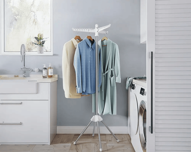 The Shopsite Home-living Space Saving Clothes Laundry Drying Rack - White Space Saving Clothes Laundry Drying Rack - White