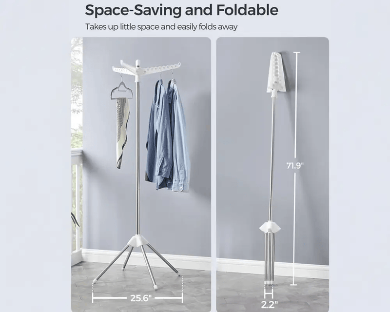 The Shopsite Home-living Space Saving Clothes Laundry Drying Rack - White Space Saving Clothes Laundry Drying Rack - White
