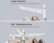 The Shopsite Home-living Space Saving Clothes Laundry Drying Rack - White Space Saving Clothes Laundry Drying Rack - White
