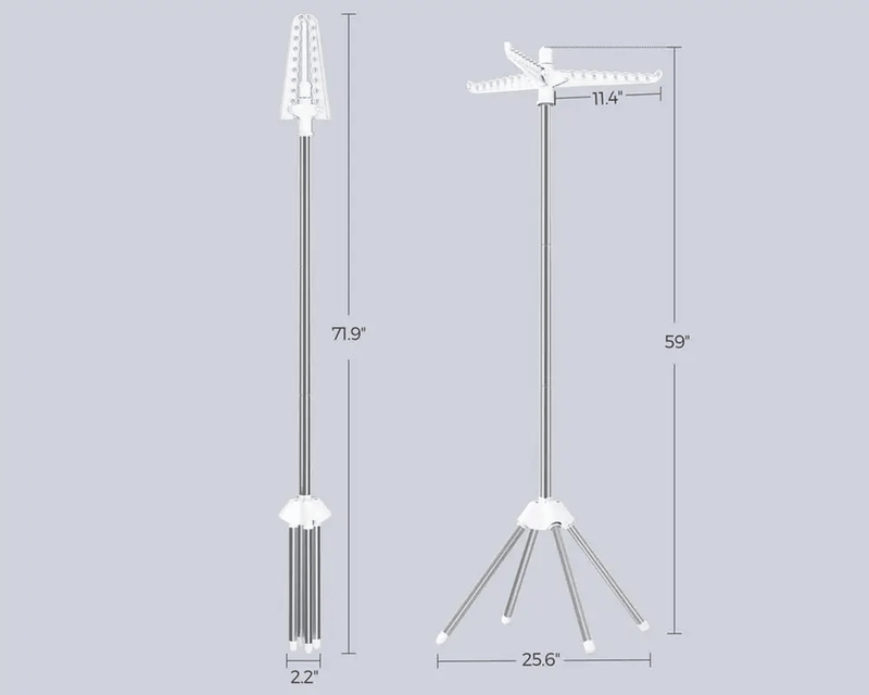 The Shopsite Home-living Space Saving Clothes Laundry Drying Rack - White Space Saving Clothes Laundry Drying Rack - White