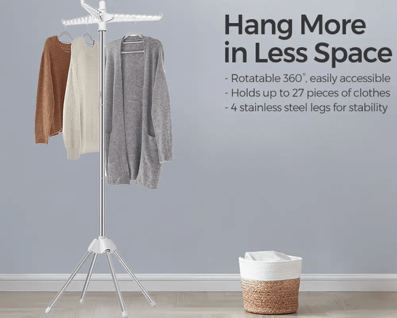 The Shopsite Home-living Space Saving Clothes Laundry Drying Rack - White Space Saving Clothes Laundry Drying Rack - White
