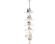 The Shopsite Home-living 4 Tier Adjustable Shower Corner Shelves 4 Tier Adjustable Shower Corner Shelves