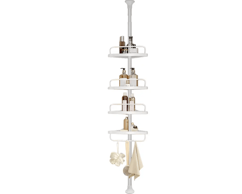 The Shopsite Home-living 4 Tier Adjustable Shower Corner Shelves 4 Tier Adjustable Shower Corner Shelves