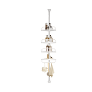 The Shopsite Home-living 4 Tier Adjustable Shower Corner Shelves 4 Tier Adjustable Shower Corner Shelves