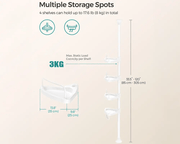 The Shopsite Home-living 4 Tier Adjustable Shower Corner Shelves 4 Tier Adjustable Shower Corner Shelves