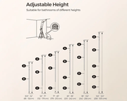 The Shopsite Home-living 4 Tier Adjustable Shower Corner Shelves 4 Tier Adjustable Shower Corner Shelves