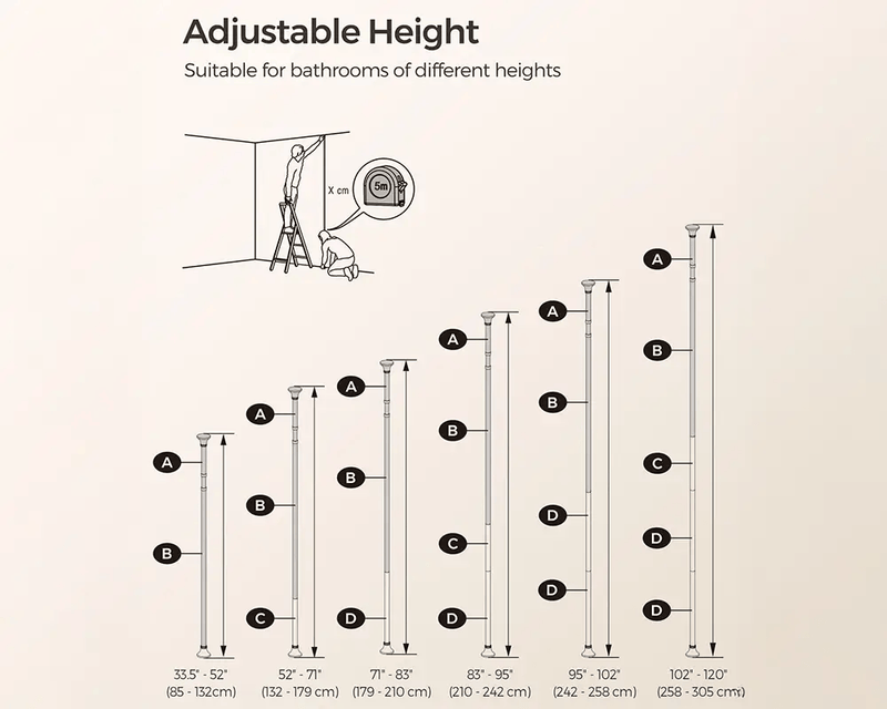 The Shopsite Home-living 4 Tier Adjustable Shower Corner Shelves 4 Tier Adjustable Shower Corner Shelves