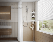 The Shopsite Home-living 4 Tier Adjustable Shower Corner Shelves 4 Tier Adjustable Shower Corner Shelves