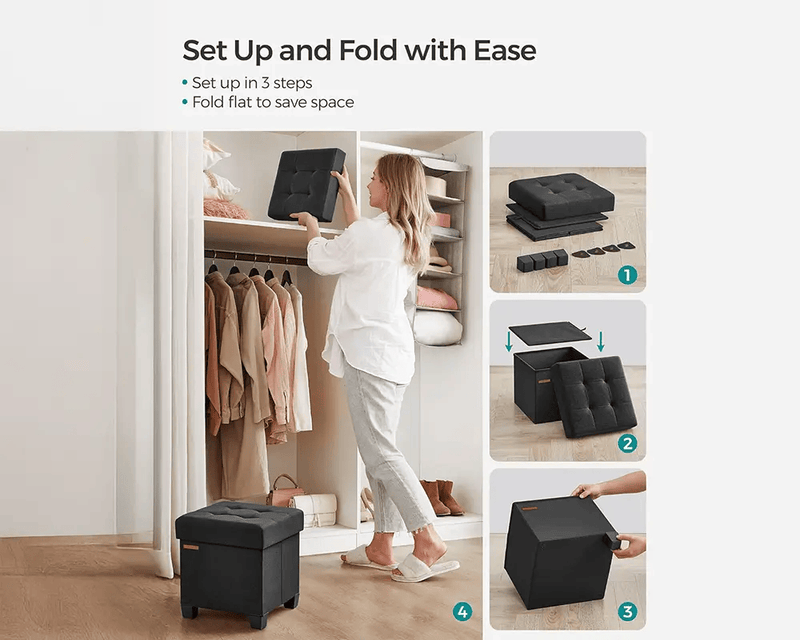 The Shopsite Home-living Storage Ottoman Bench Storage Ottoman Bench