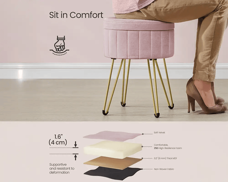 The Shopsite Home-living Ottoman Storage Foot Stool Ottoman Storage Foot Stool
