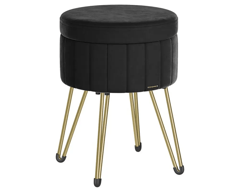 The Shopsite Home-living SONGMICS Small Vanity Stool Chair with Storage SONGMICS Small Vanity Stool Chair with Storage