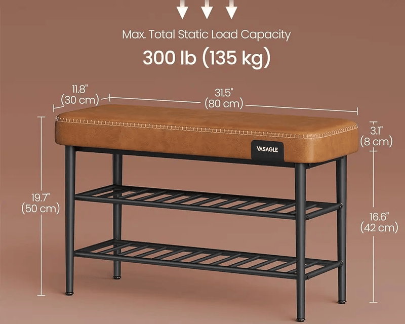 The Shopsite Home-living VASAGLE Shoe Bench VASAGLE Shoe Bench