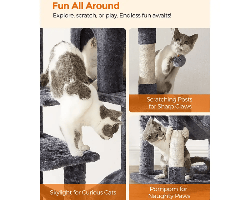 The Shopsite Songmic Cat Tree House Cat Tree House
