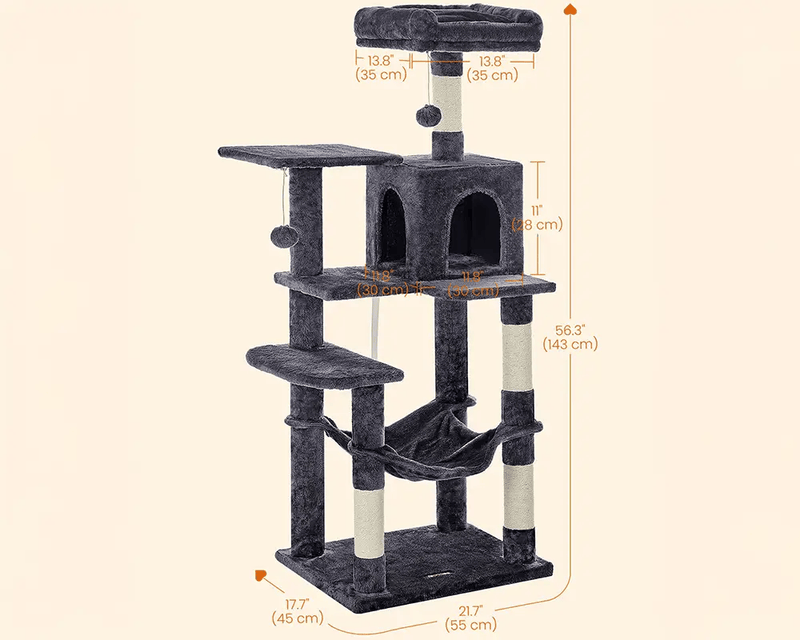 The Shopsite Songmic Cat Tree House Cat Tree House