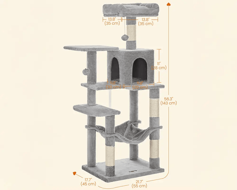 The Shopsite Songmic Cat Tree House Cat Tree House