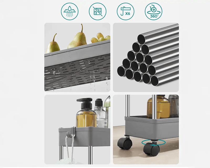 The Shopsite The Shopsite Kitchen Storage Trolley Kitchen Storage Trolley
