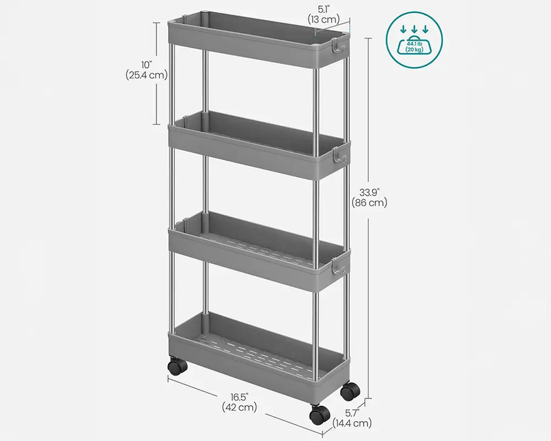 The Shopsite The Shopsite Kitchen Storage Trolley Kitchen Storage Trolley