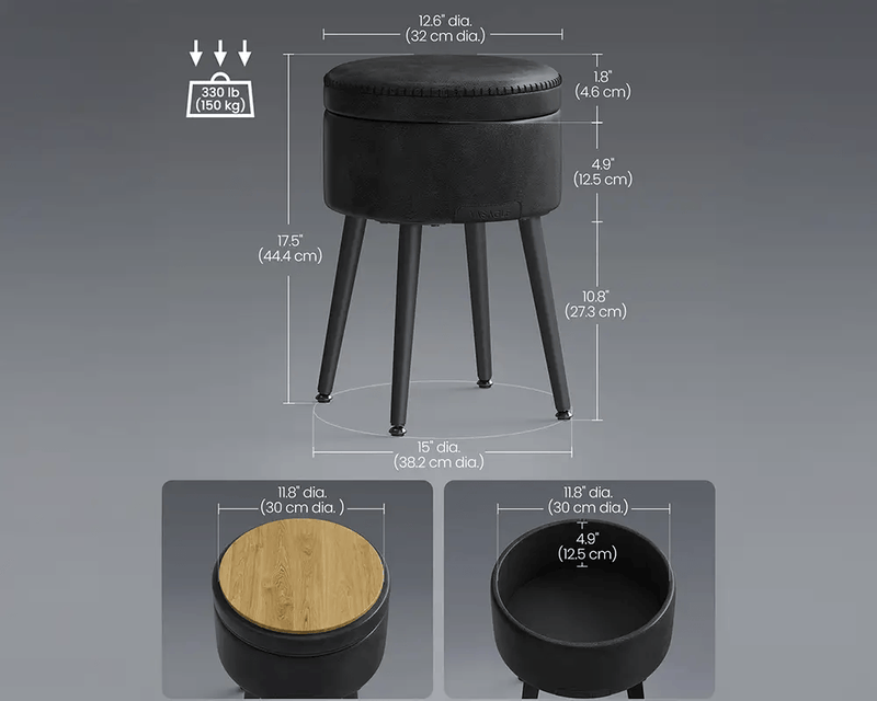 The Shopsite Home-living Ottoman Storage Foot Stool Ottoman Storage Foot Stool