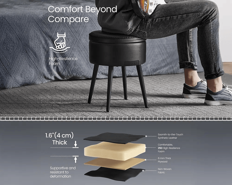 The Shopsite Home-living Ottoman Storage Foot Stool Ottoman Storage Foot Stool