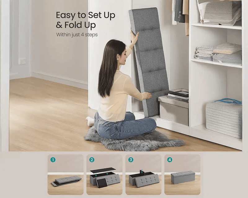 The Shopsite Home-living Ottoman with storage Ottoman with storage