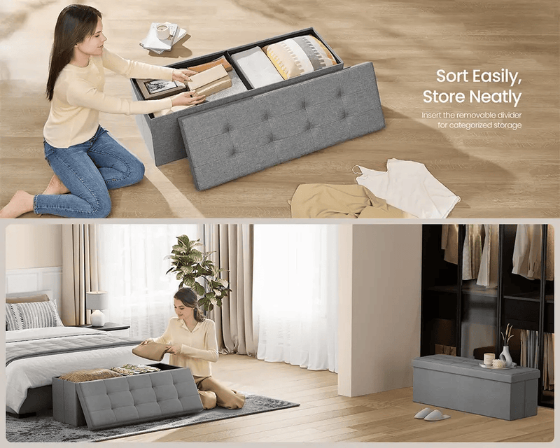 The Shopsite Home-living Ottoman with storage Ottoman with storage