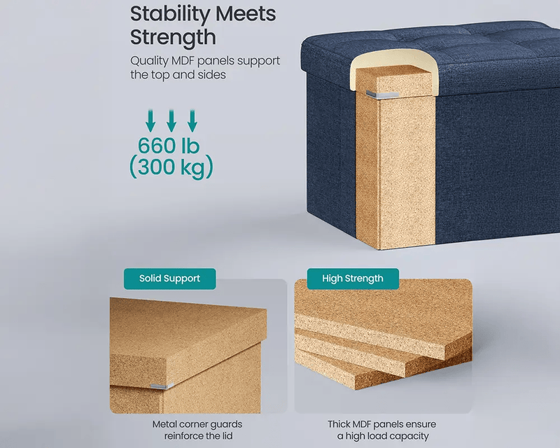 The Shopsite Home-living Ottoman with storage Ottoman with storage
